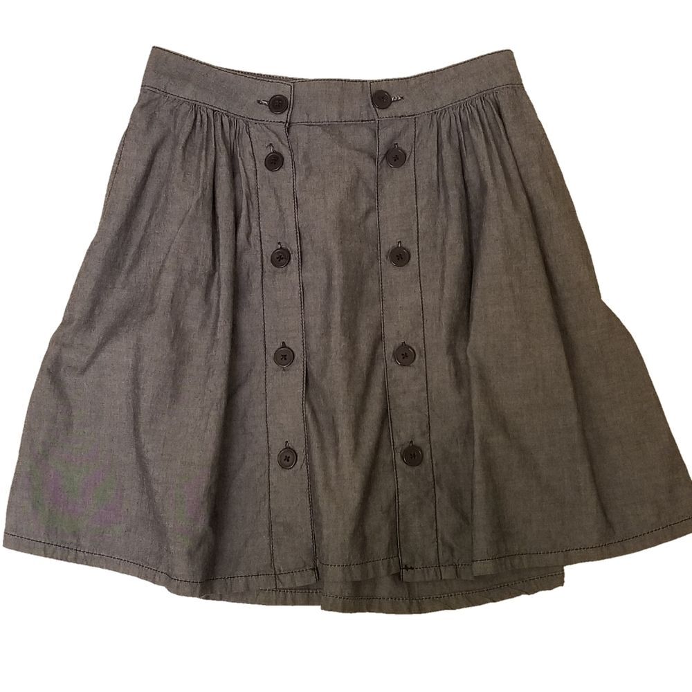 BCBGMaxAzria Kendra Skirt Chambray Gray 26